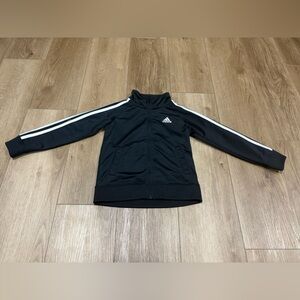 Adidas Black Zip-Up Jacket with White Logo